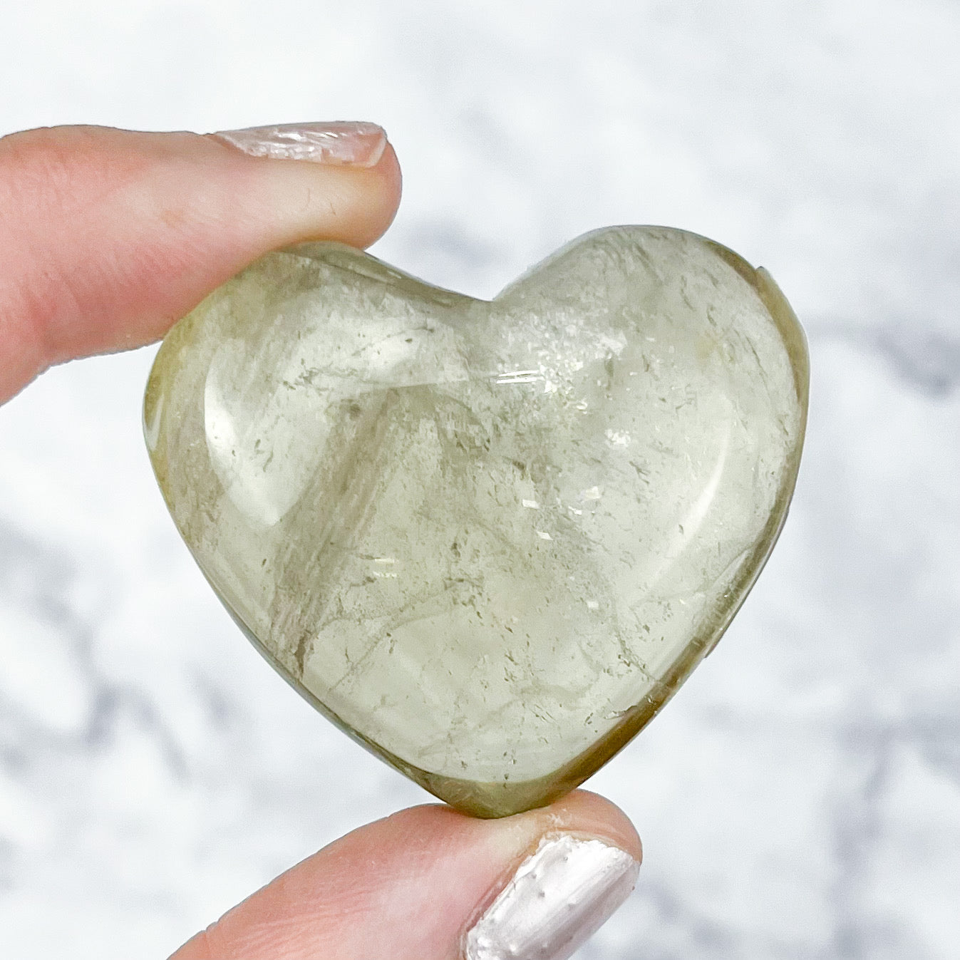 1.5 Inch Smoky Lemon Quartz Heart F28
