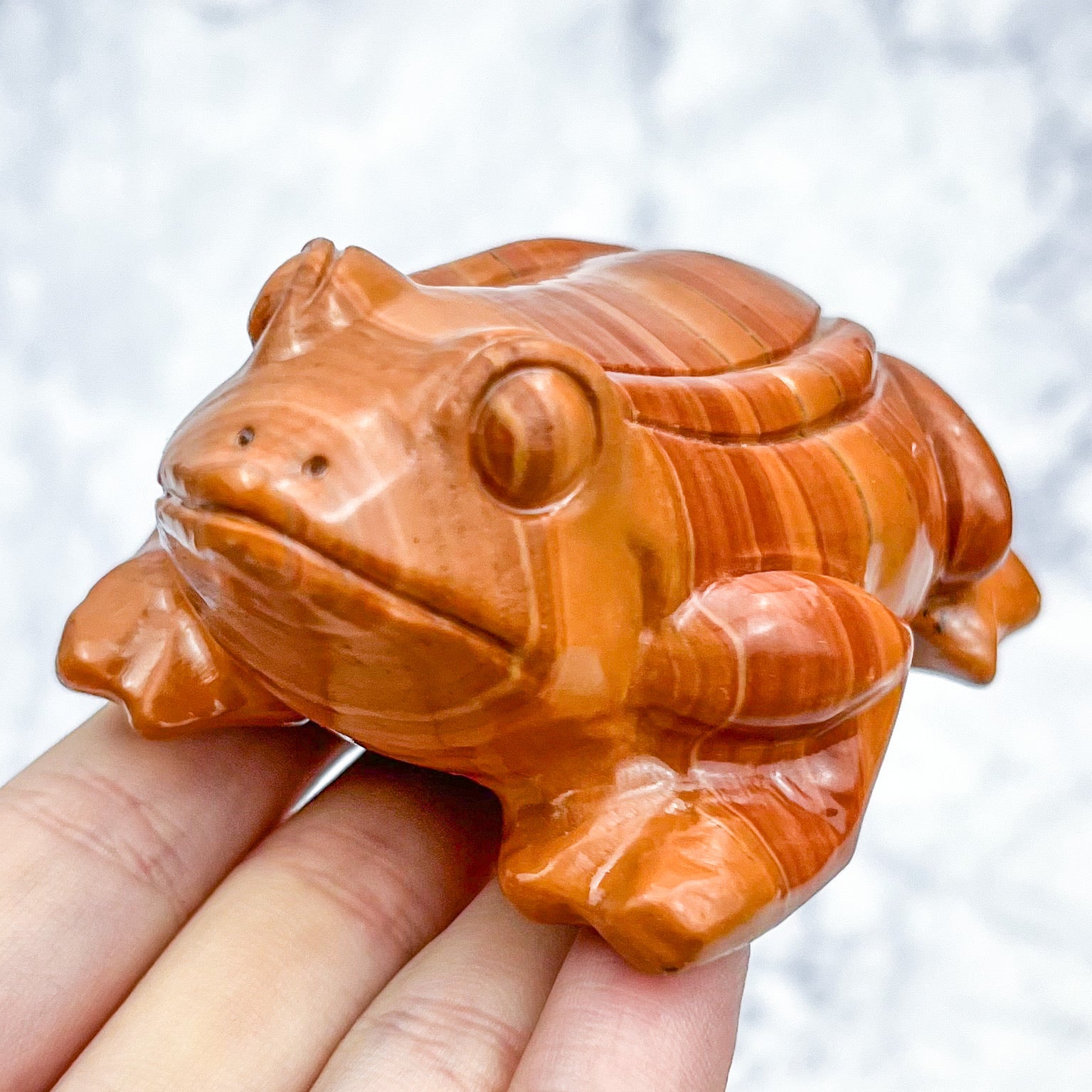 2.75 Inch Red Jasper Frog F50