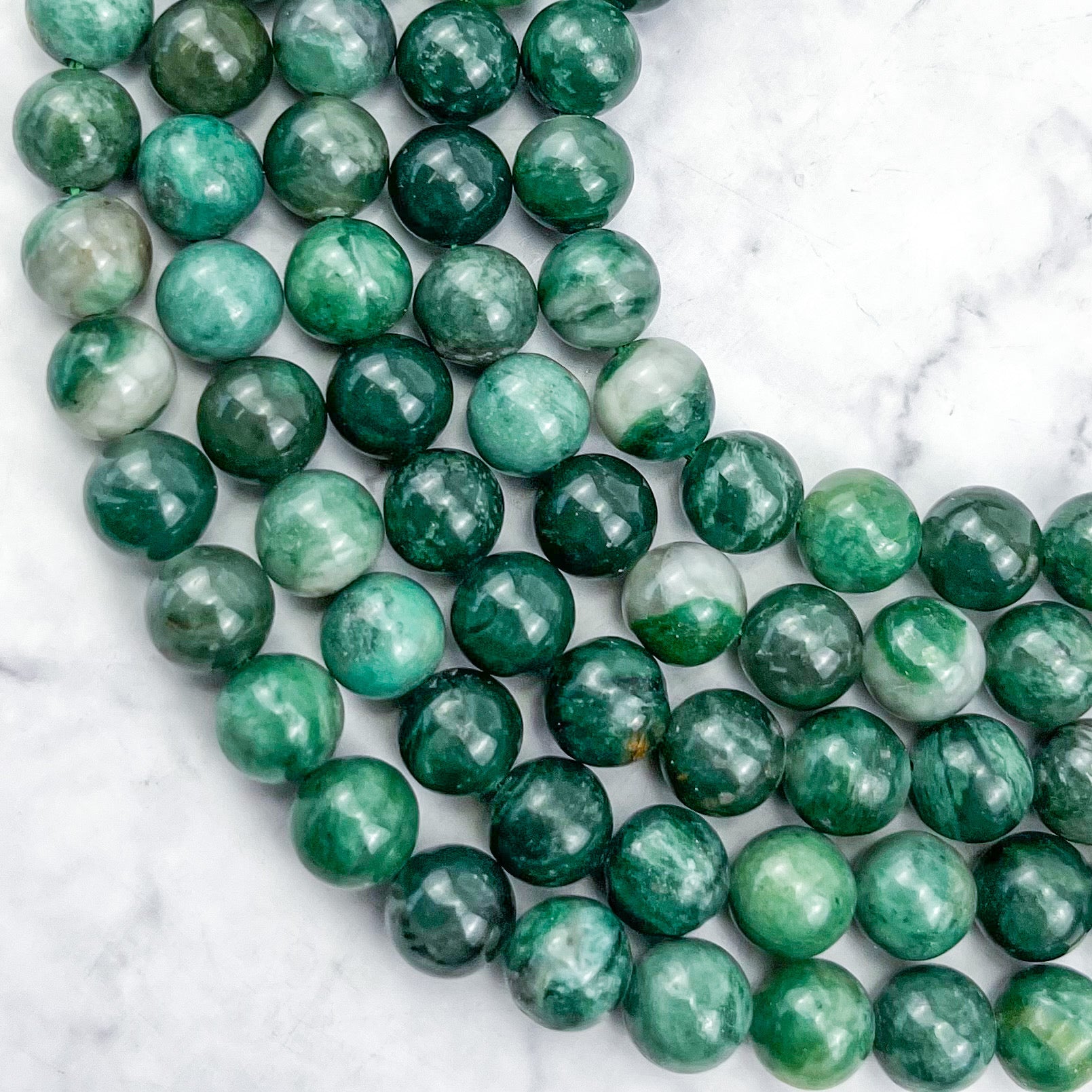 8mm Fuchsite Bead Half Strand R14