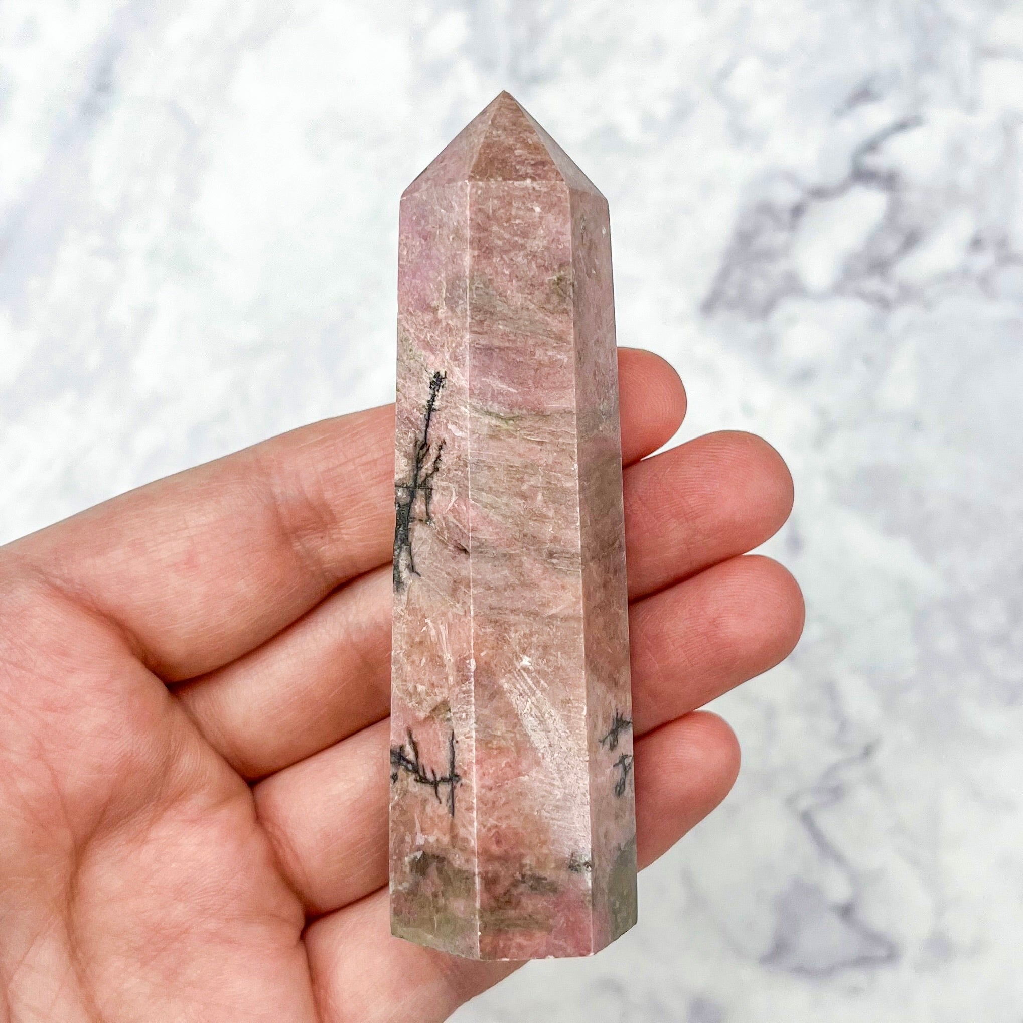 3.5 Inch Rhodonite Tower X19
