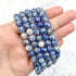 8mm Blue Spot Jasper Bead Strand L8