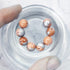 8mm Brushed Dyed Orange Dolomite Bead Pack (10 Beads) L4