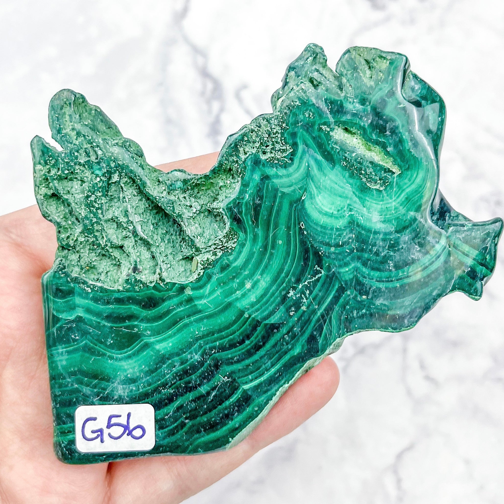 4.25 Inch Malachite Slab G56