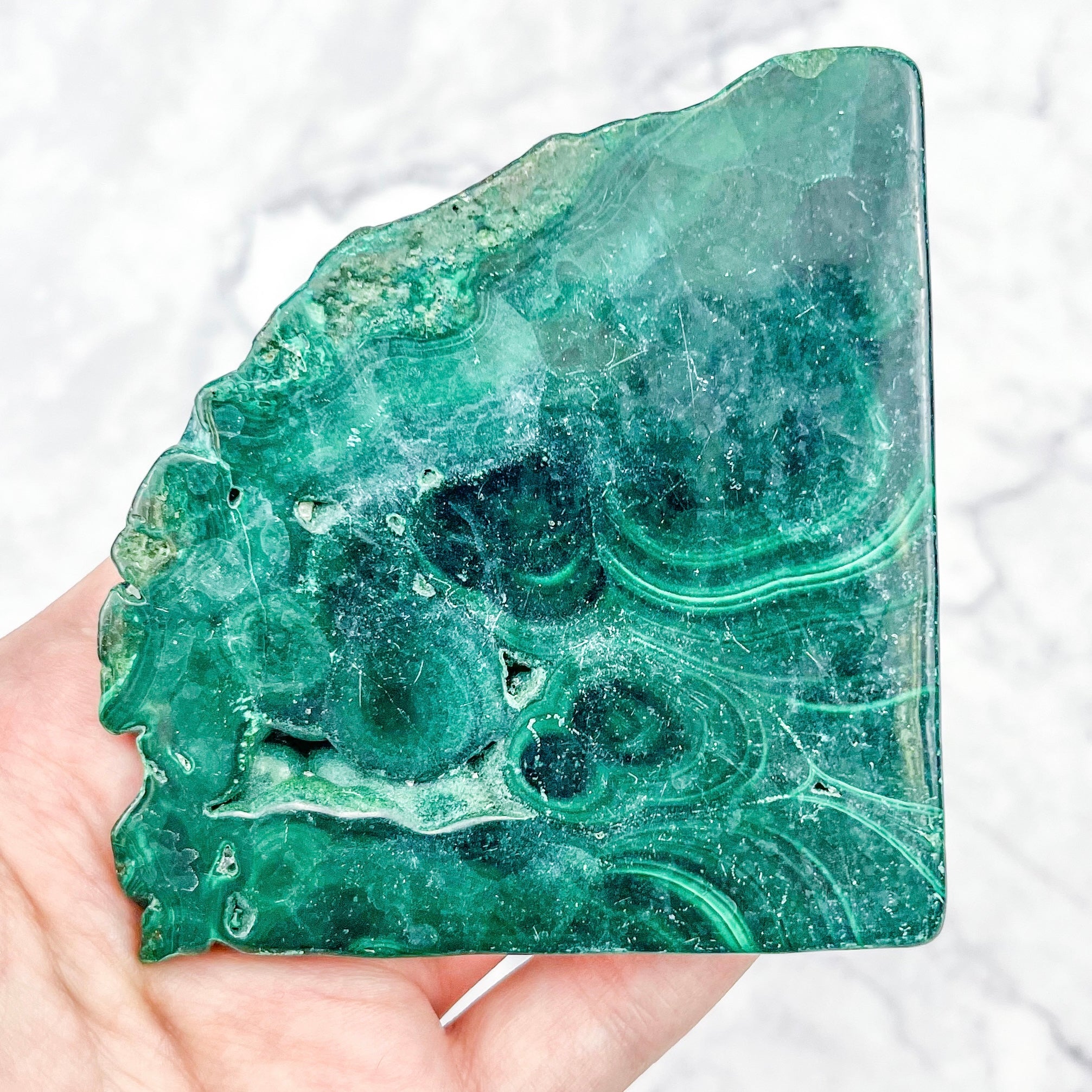 3.25 Inch Malachite Slab P66