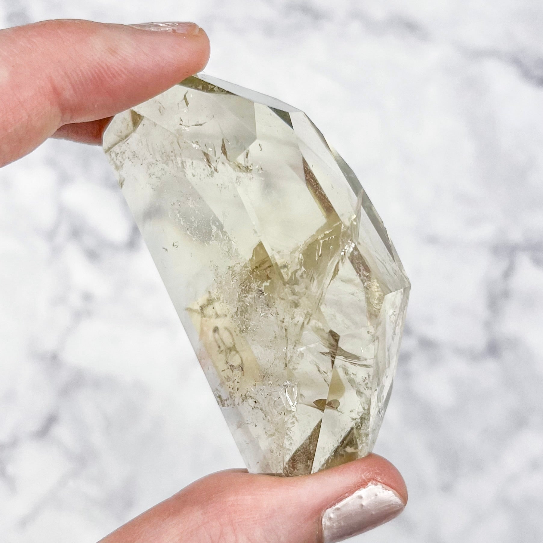 2 Inch Citrine Faceted Freeform A50