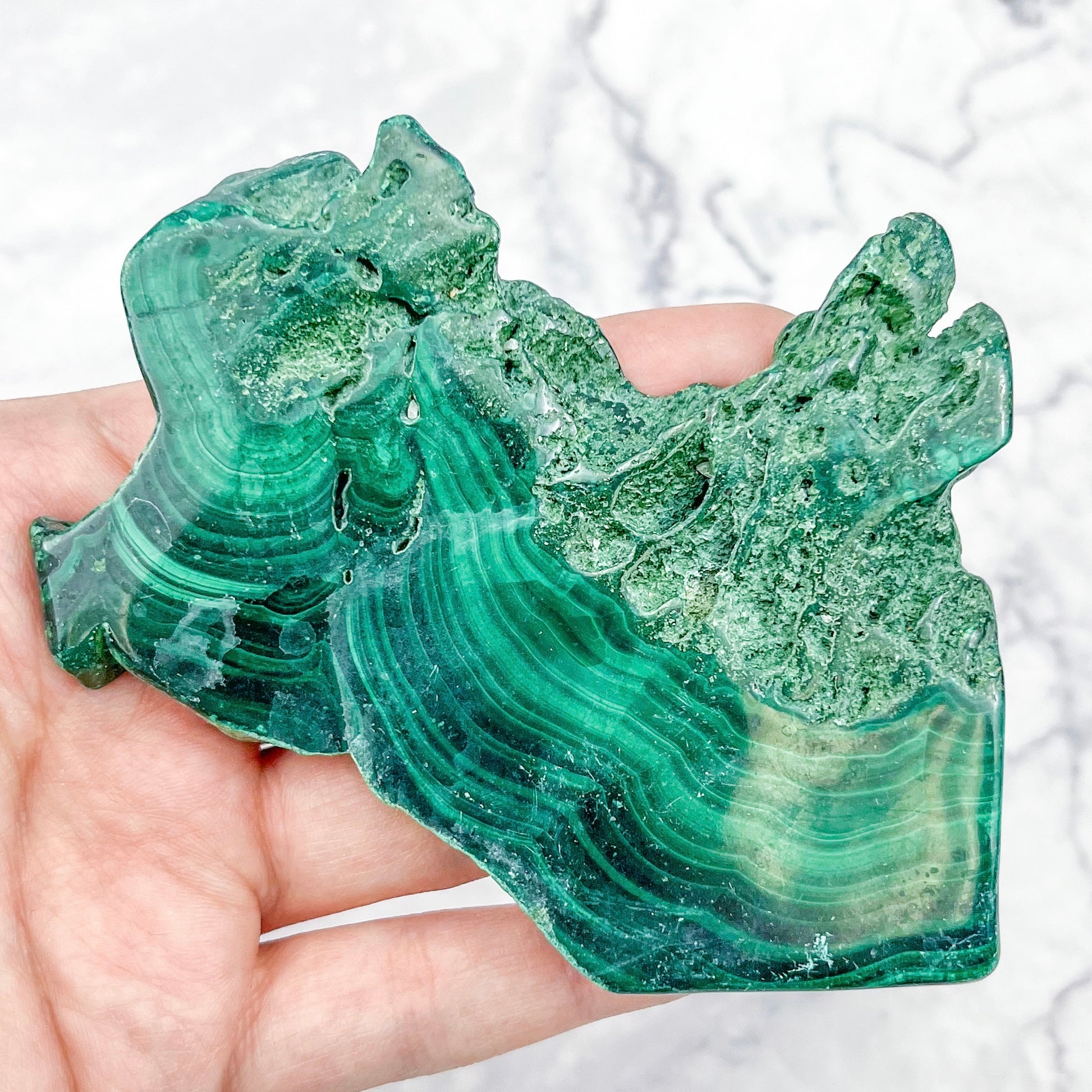 4.25 Inch Malachite Slab G56