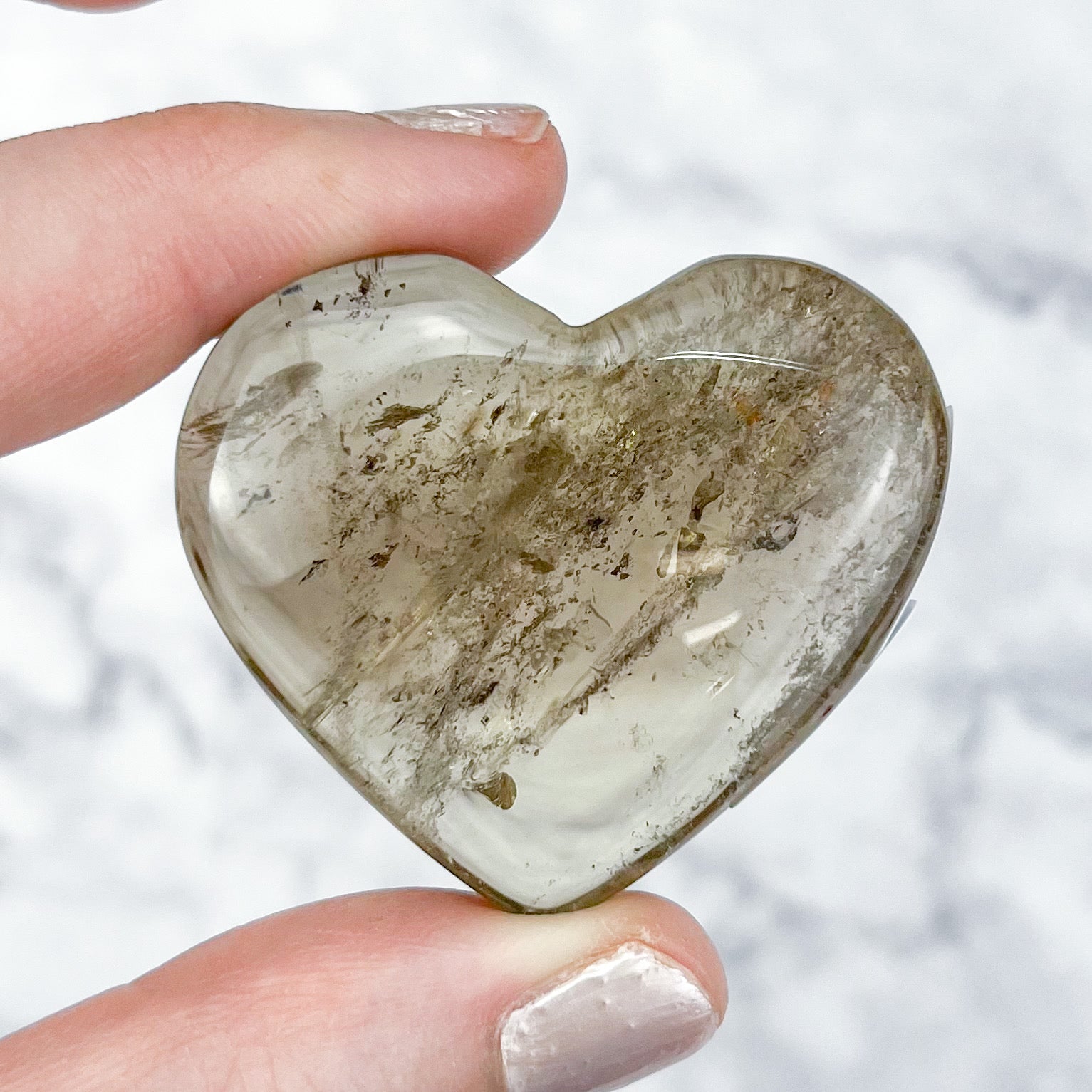 1.5 Inch Smoky Lemon Quartz Heart Q32