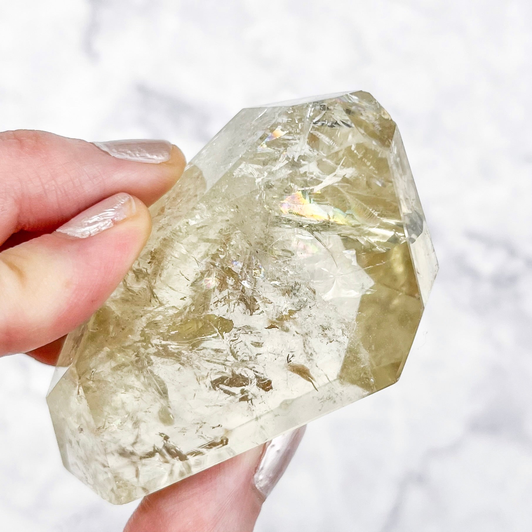 2.5 Inch Citrine Faceted Freeform M70