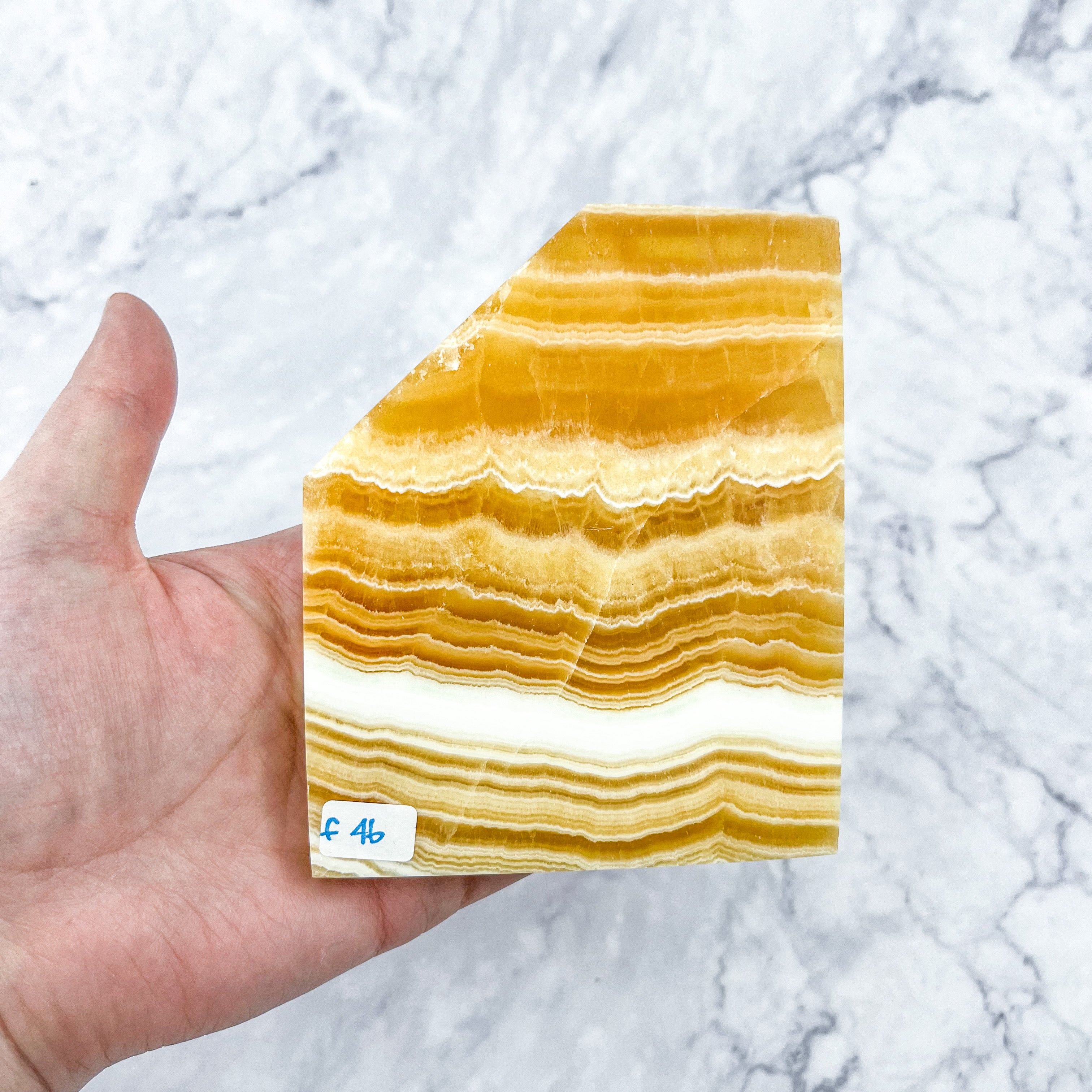 4.5 Inch Orange Calcite Slab C46