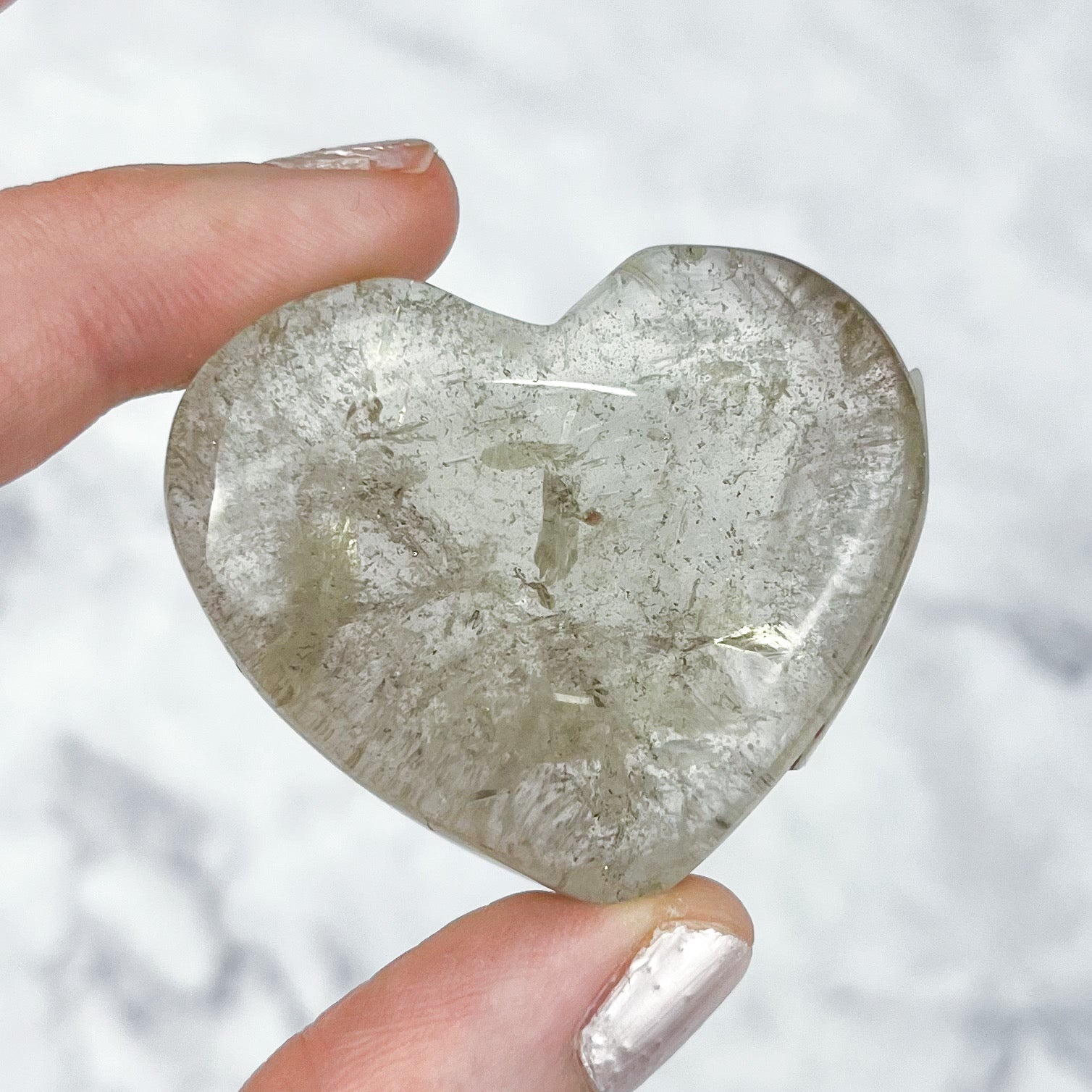 1.75 Inch Smoky Lemon Quartz Heart H32