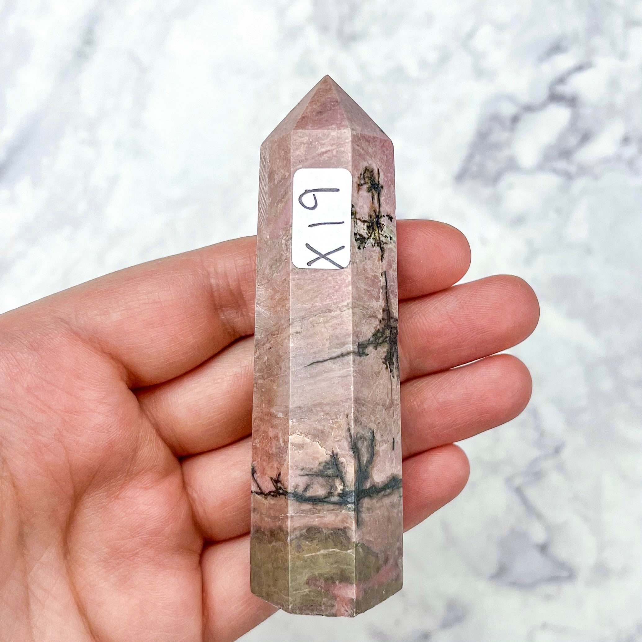 3.5 Inch Rhodonite Tower X19