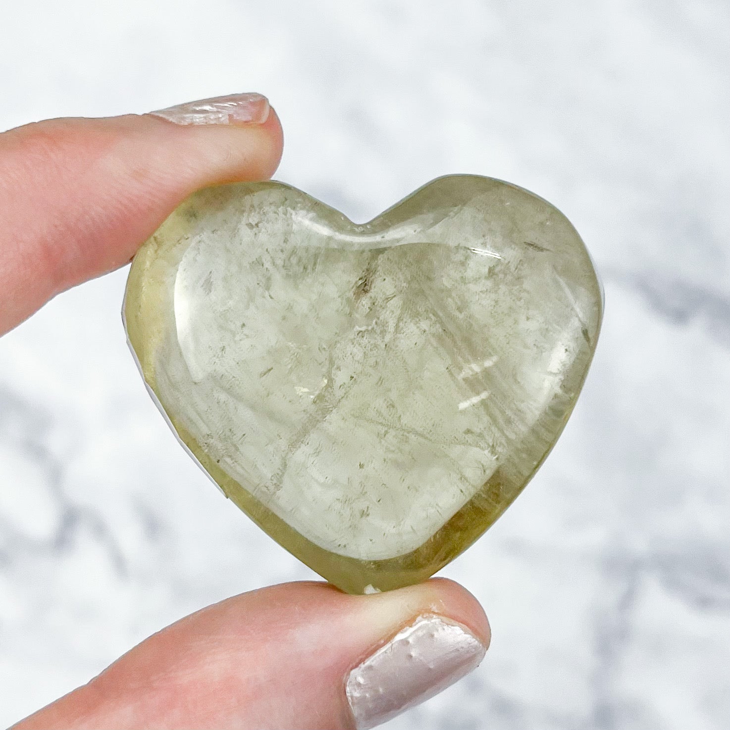 1.5 Inch Smoky Lemon Quartz Heart F28
