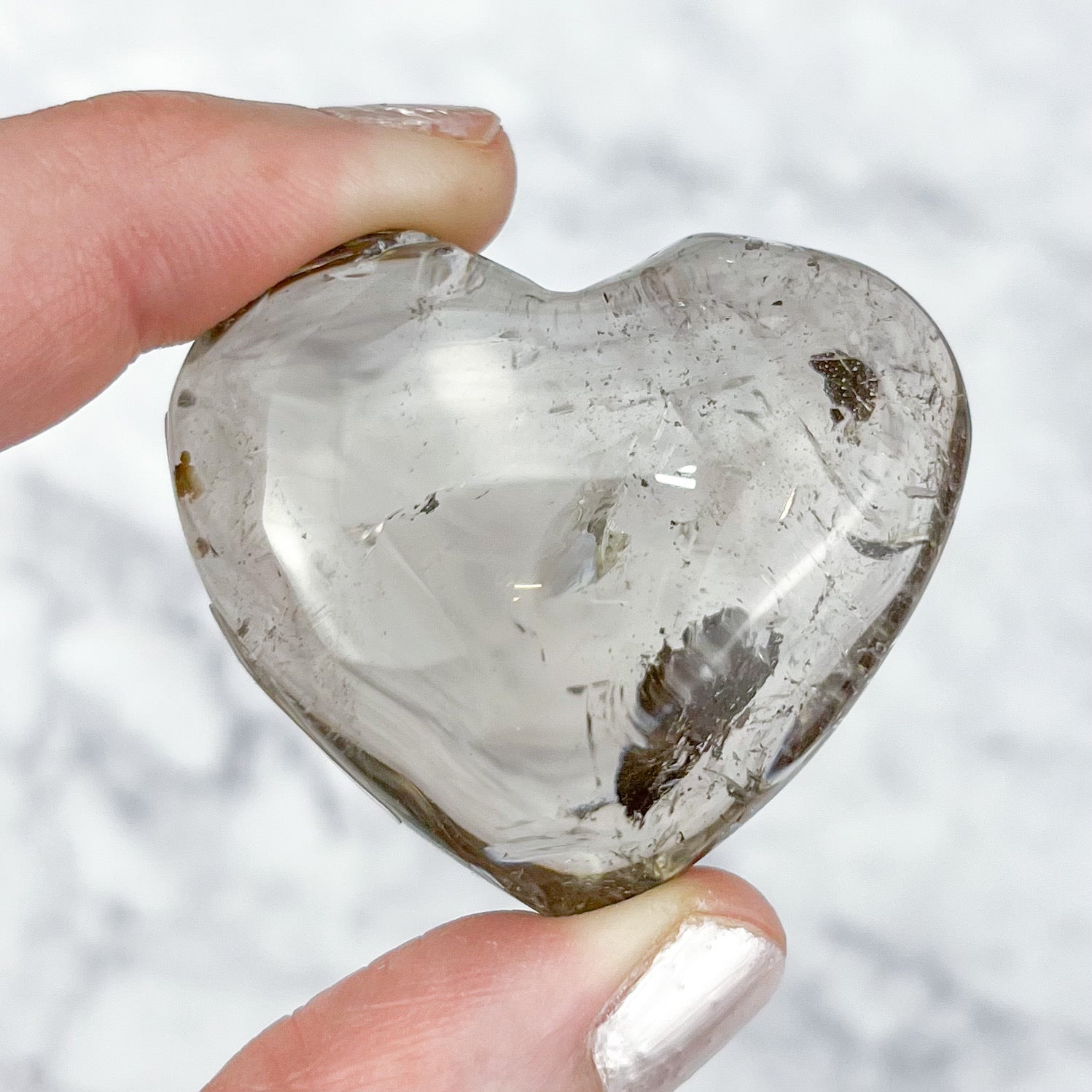 1.75 Inch Smoky Lemon Quartz Heart P32