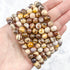 8mm Brown Zebra Jasper Bead Strand B12