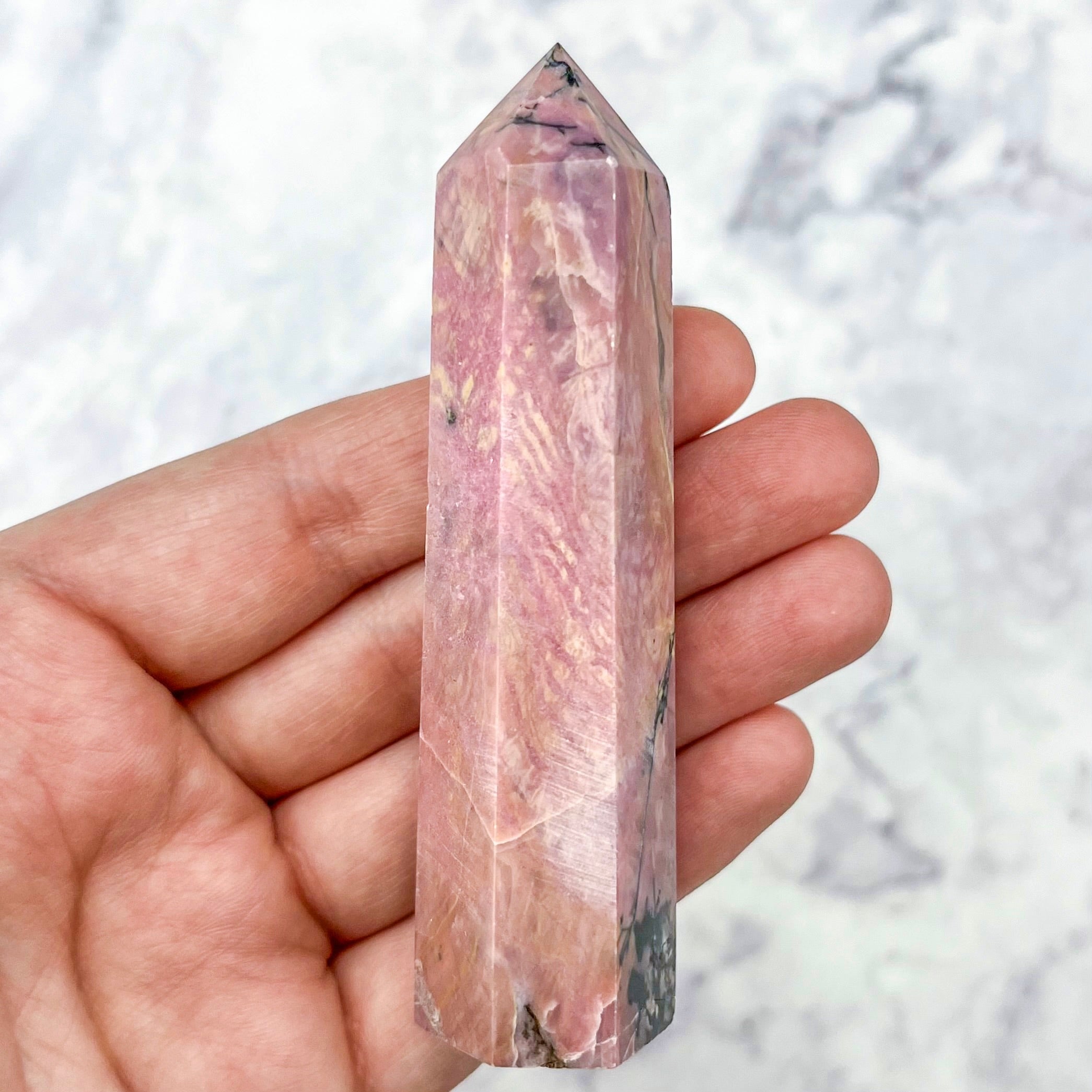 3.5 Inch Rhodonite Tower M19