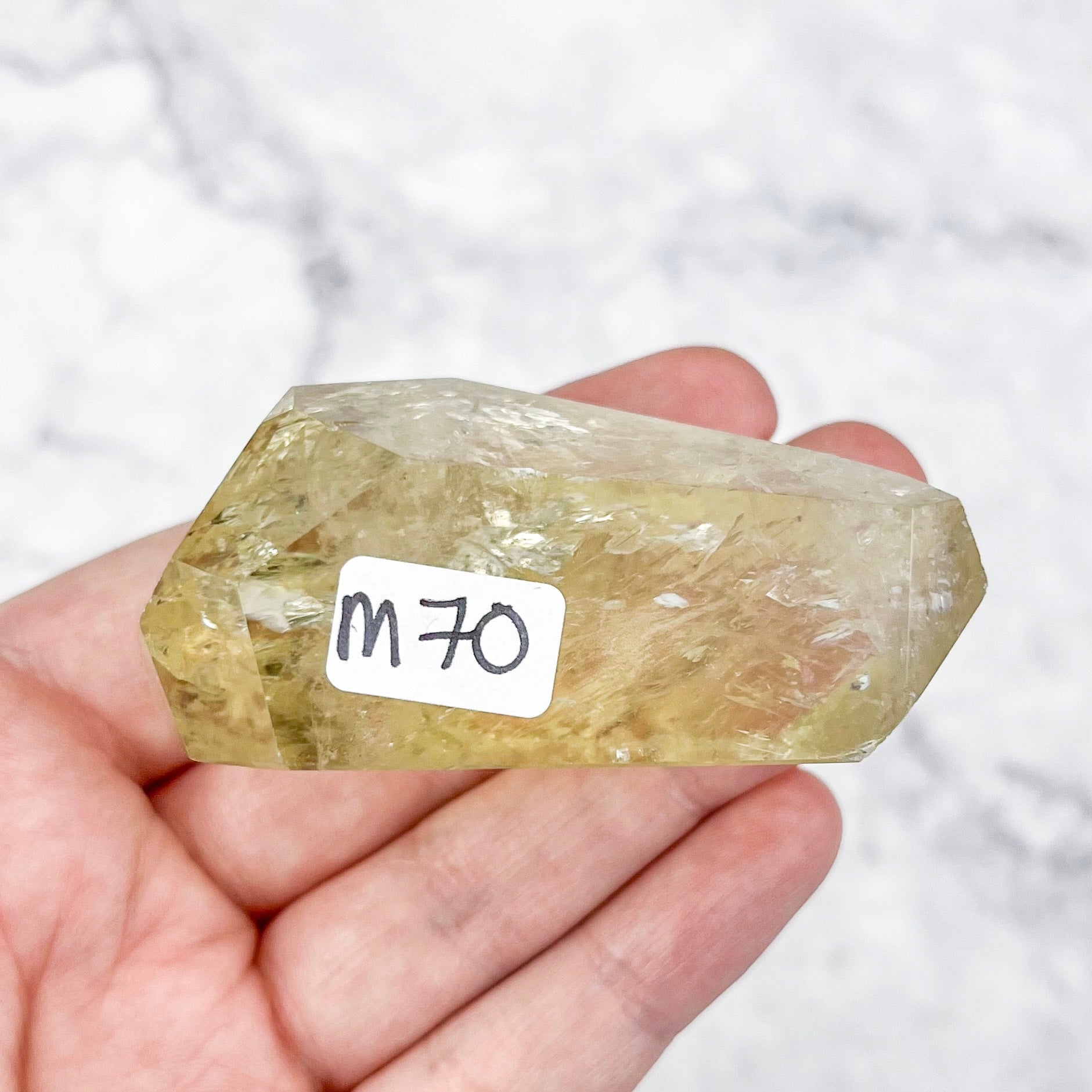 2.5 Inch Citrine Faceted Freeform M70