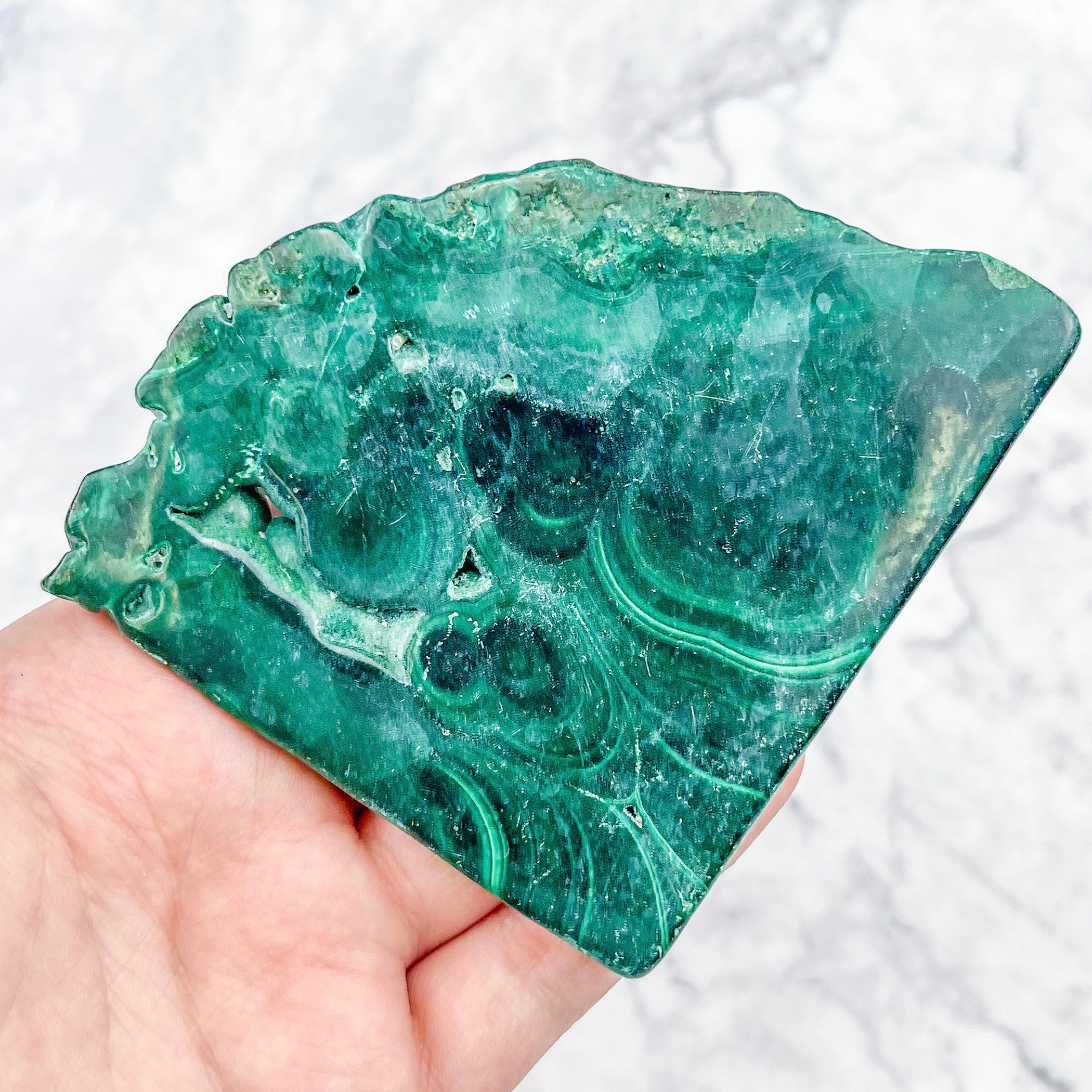 3.25 Inch Malachite Slab P66