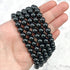 8mm Black Obsidian Bead Strand Y9
