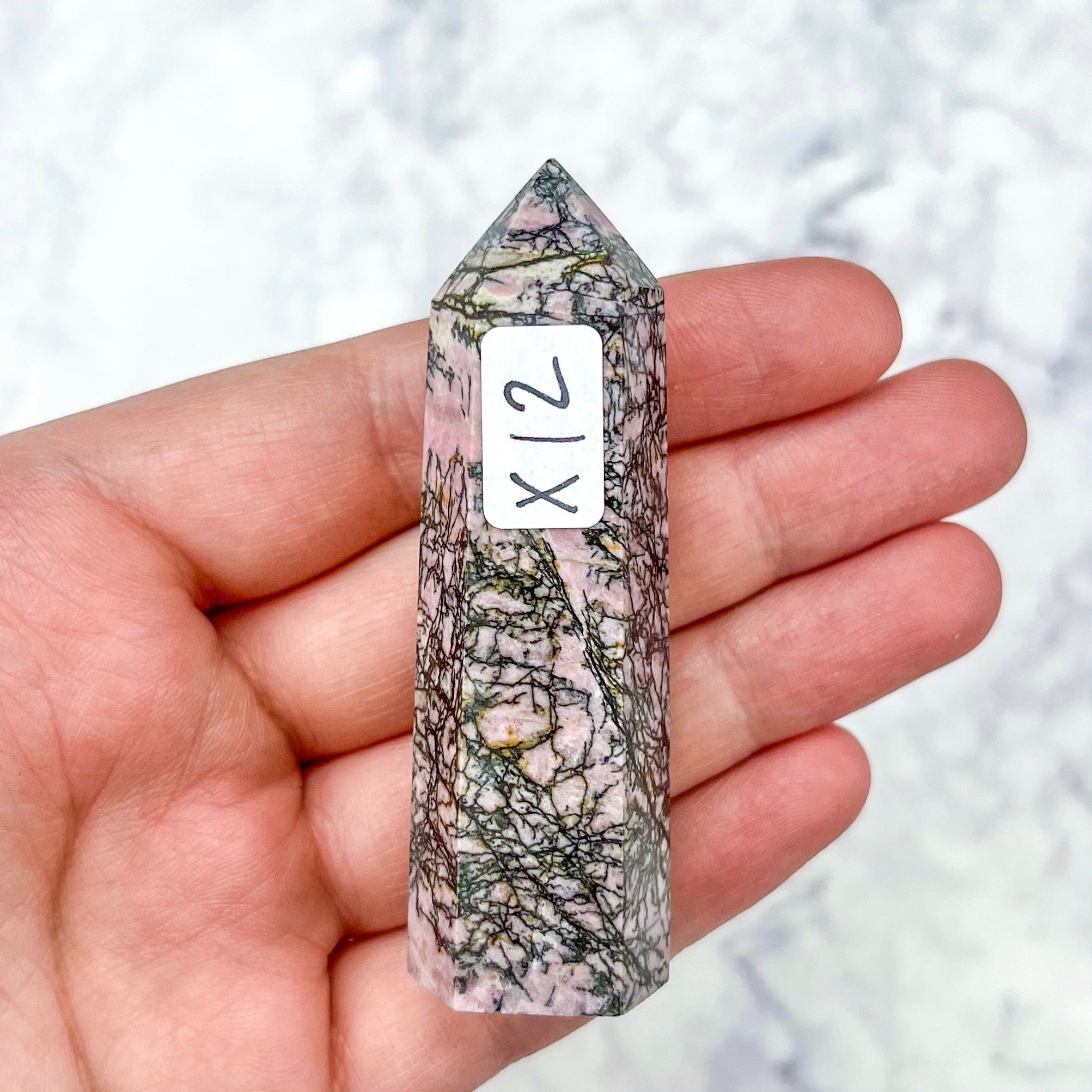 2.75 Inch Rhodonite Tower X12