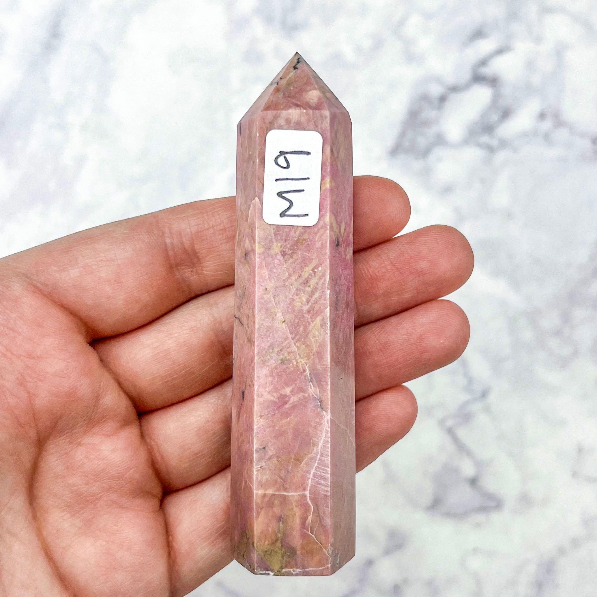3.5 Inch Rhodonite Tower M19