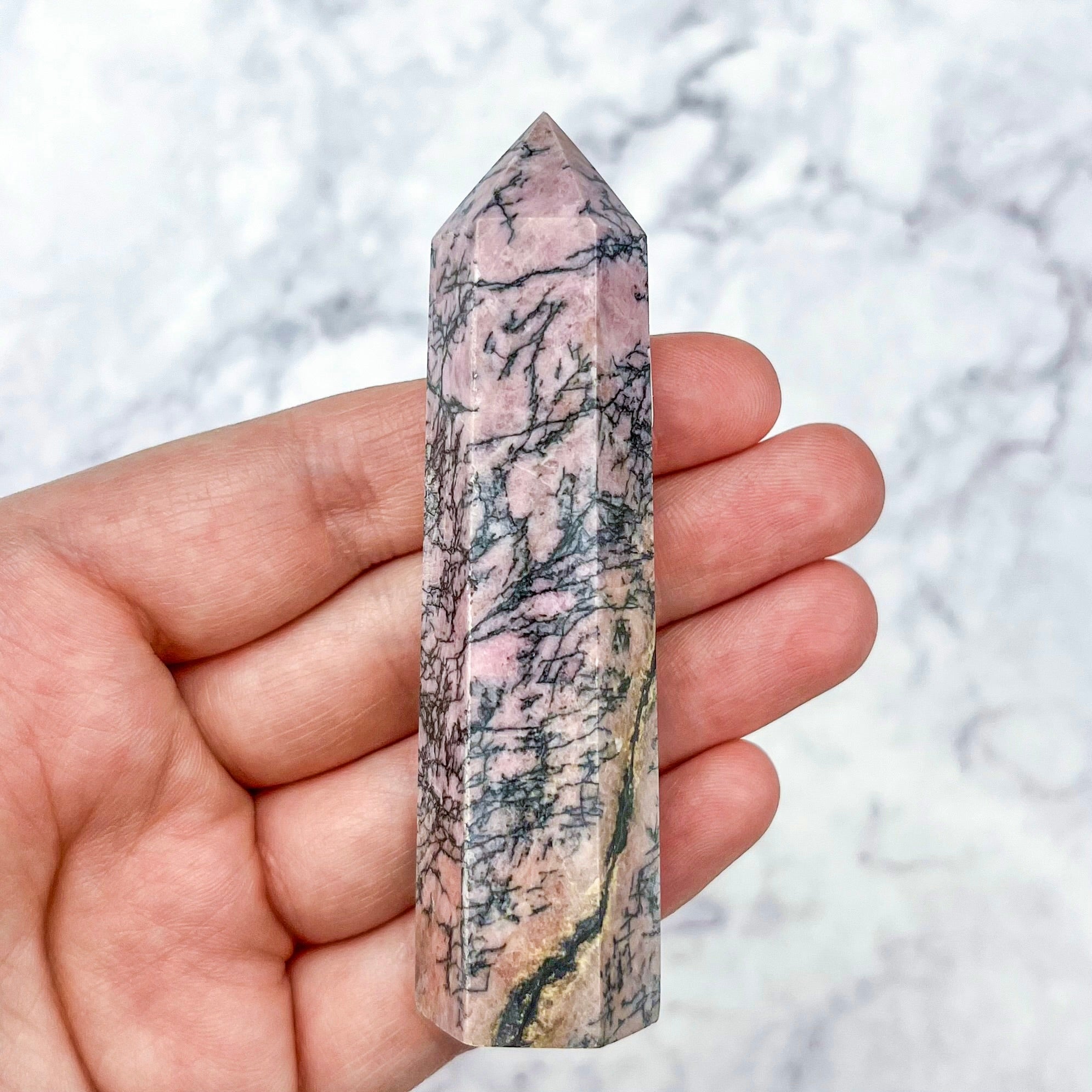 3.25 Inch Rhodonite Tower C15