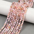 4mm HQ Faceted Pink Opal Bead Strand V20