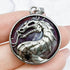 32mm Amethyst Dragon Round Pendant P10