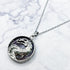 32mm Amethyst Dragon Round Pendant P10