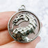 32mm Rose Quartz Dragon Round Pendant R10