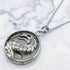 32mm Rose Quartz Dragon Round Pendant R10