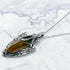 55mm Tiger's Eye Dragon Foot with Shield Pendant H10
