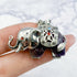 26x36mm Intricate Amethyst Elephant Pendant A12