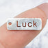17mm Silver Good Luck Bar Charm L2