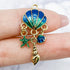 35mm Teal Shells Dangling Charm R35