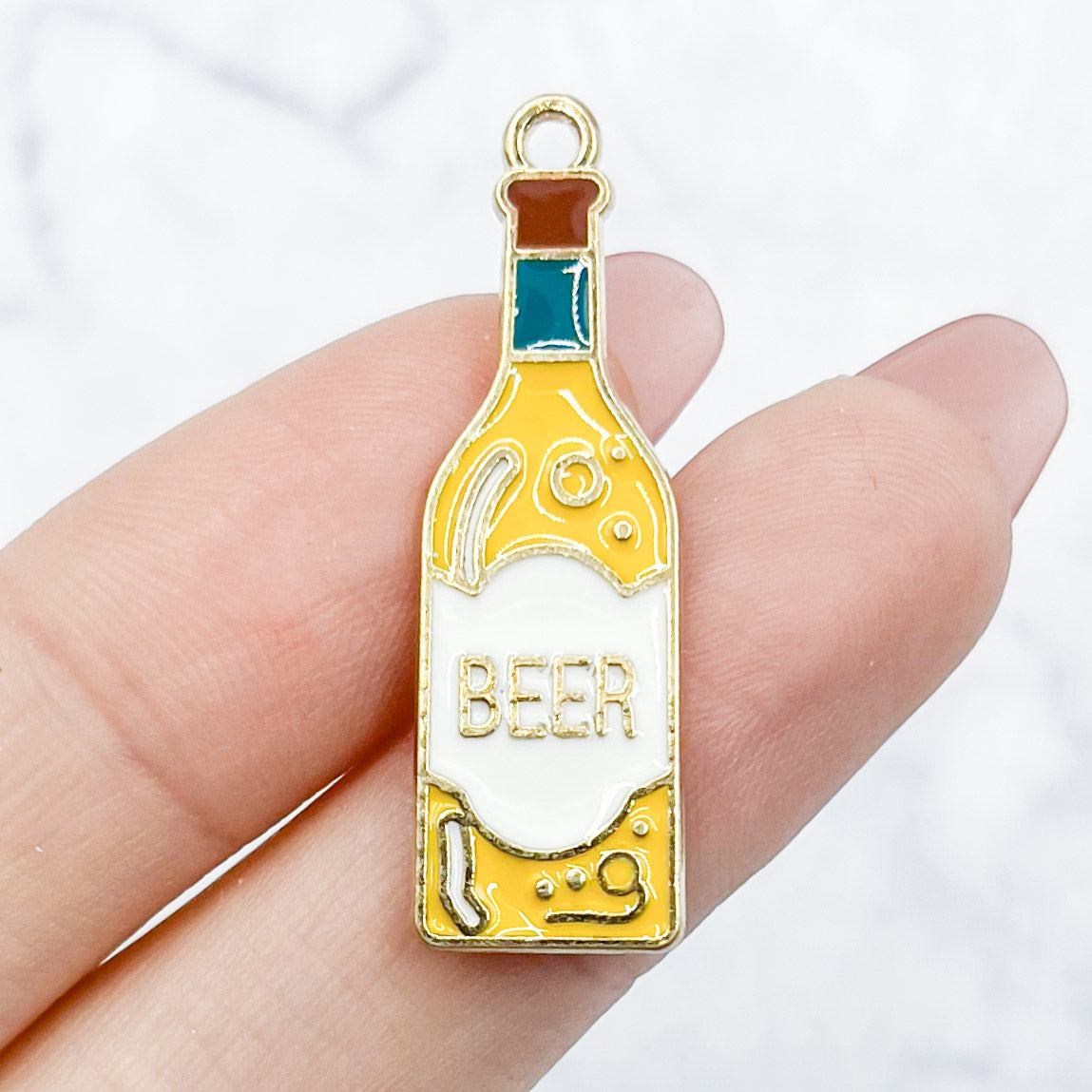 34mm Beer Bottle Charm B2