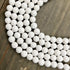 10mm White Lava Stone Bead Strand C8