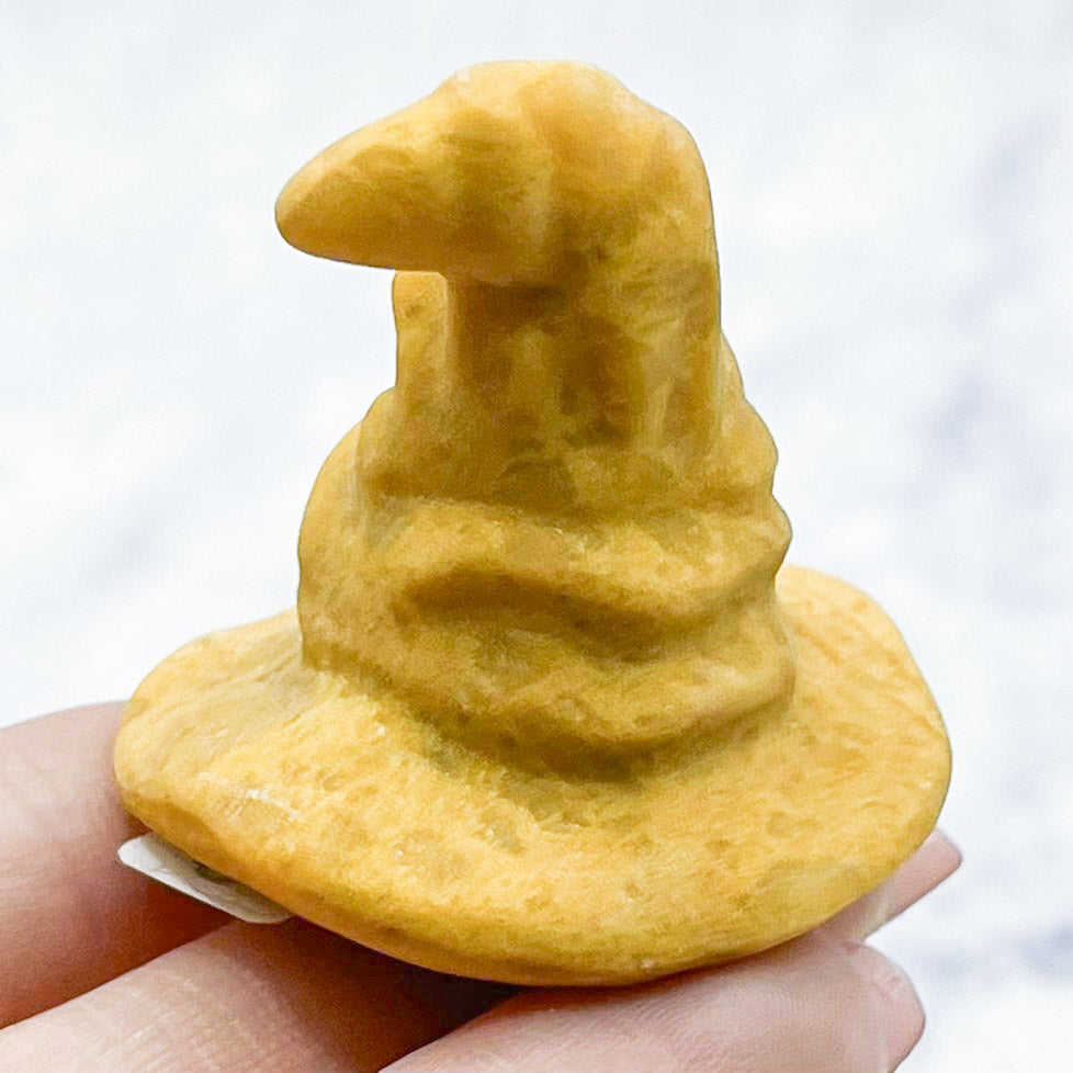 1.5 Inch Yellow Jasper Witch Hat T30