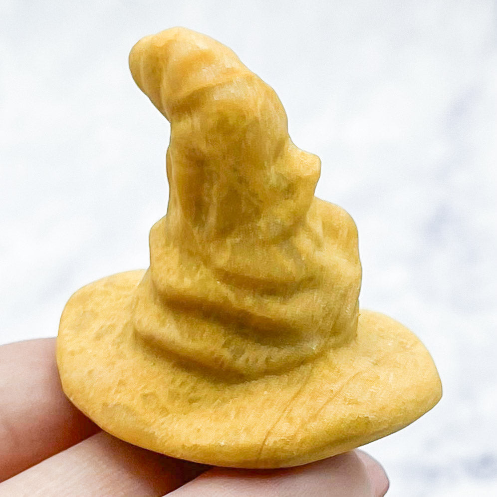 1.5 Inch Yellow Jasper Witch Hat T30