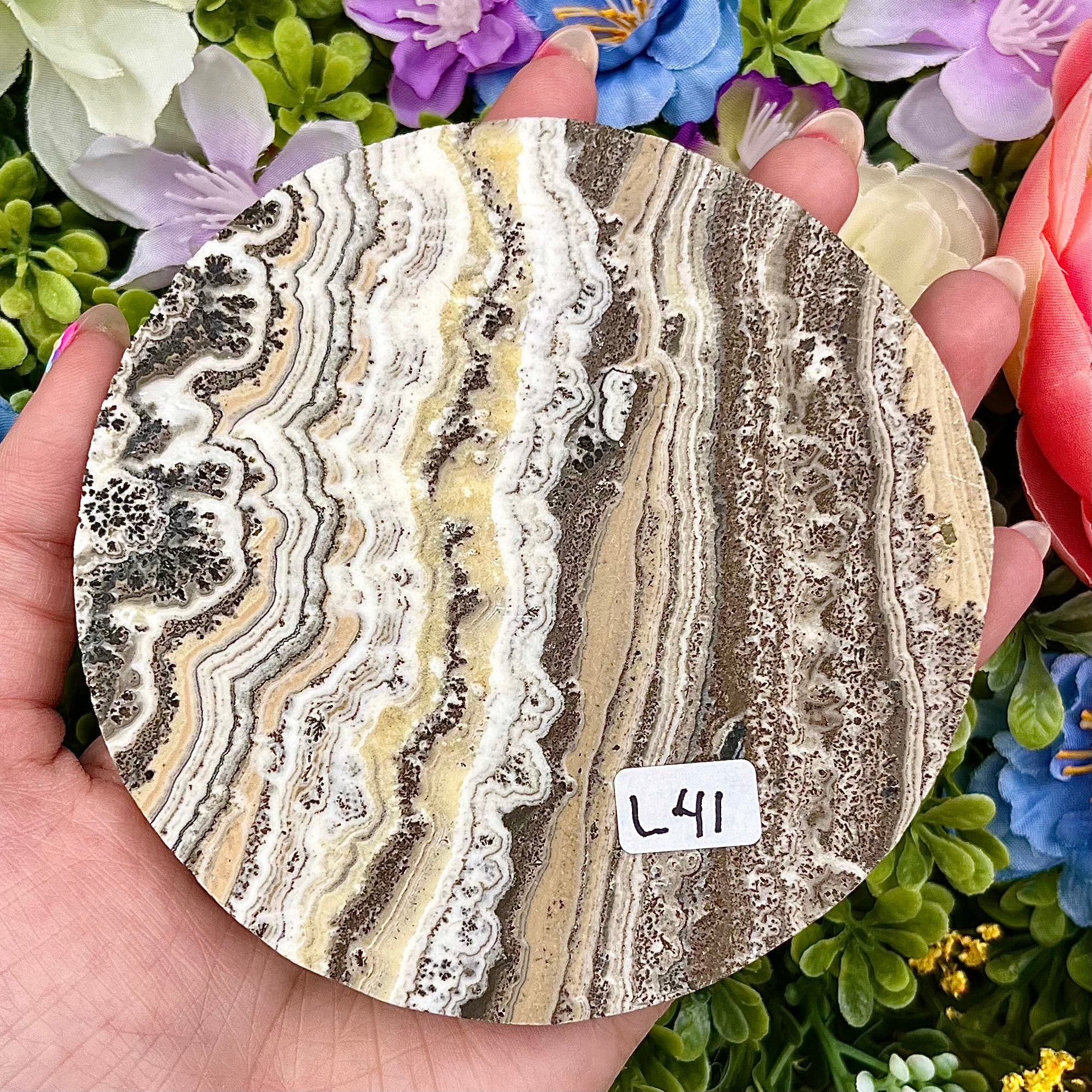 4 Inch Dendritic Calcite Plate L41