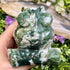 3.5 Inch Moss Agate Owl E167