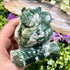 3.5 Inch Moss Agate Owl E167