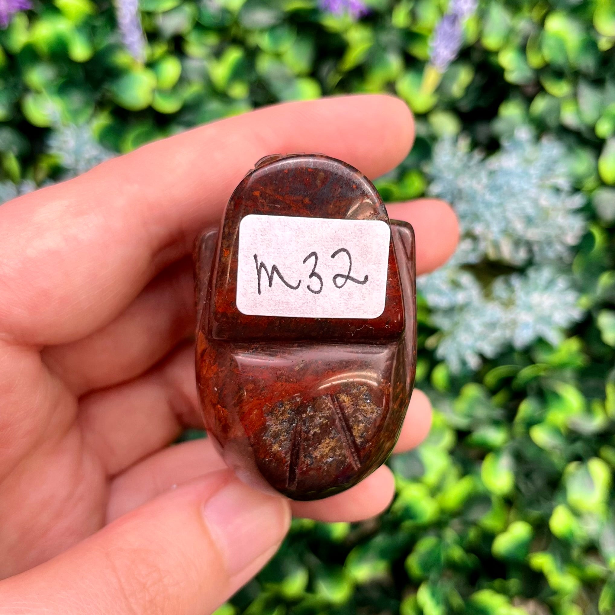 1.75 Inch Brecciated Red Jasper Skull M32