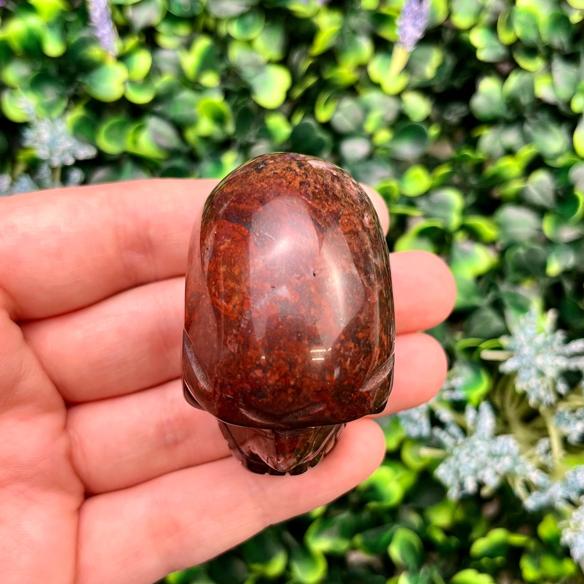 1.75 Inch Brecciated Red Jasper Skull M32