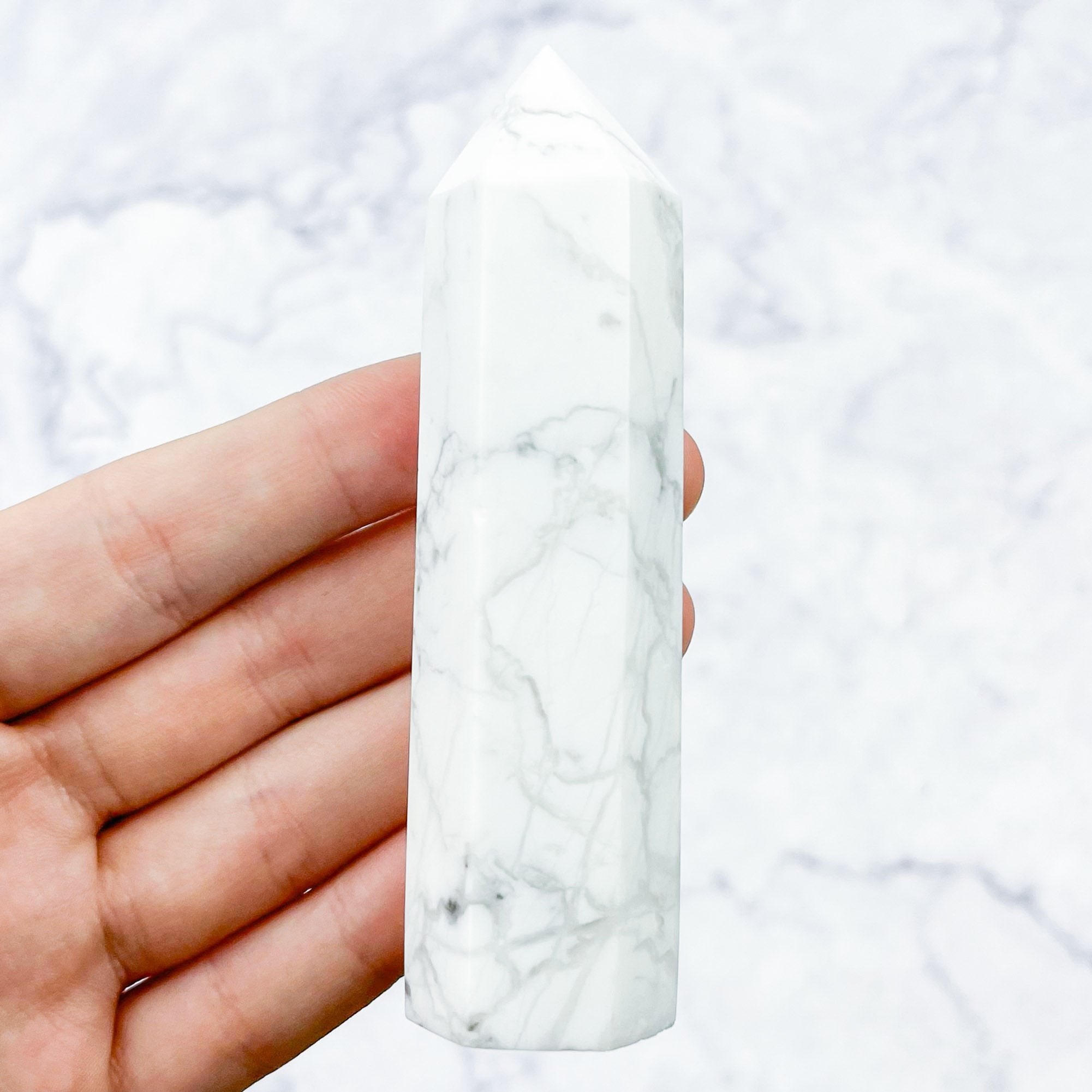 3.75 Inch Howlite Tower J21