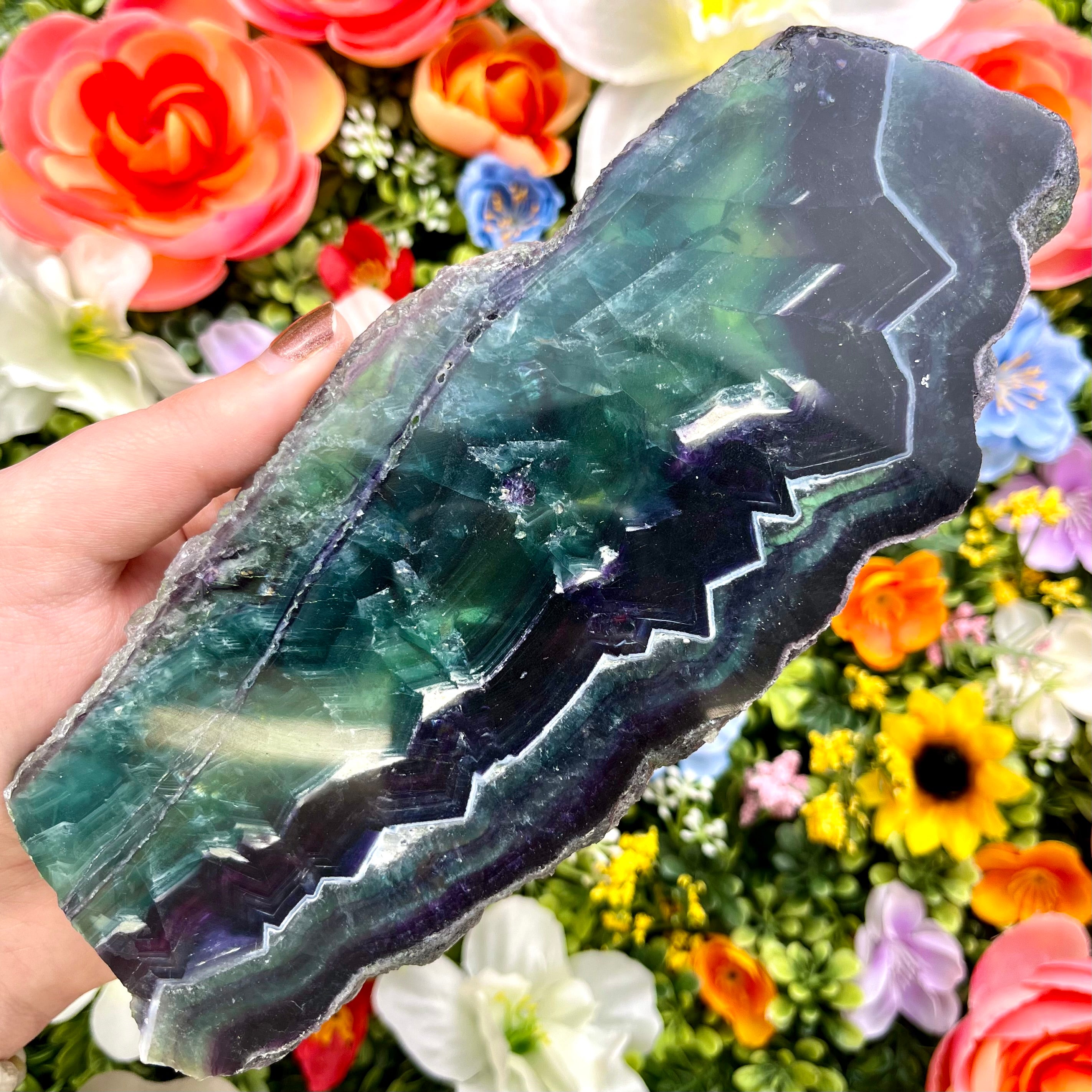 7.25 Inch Fluorite Slab T80