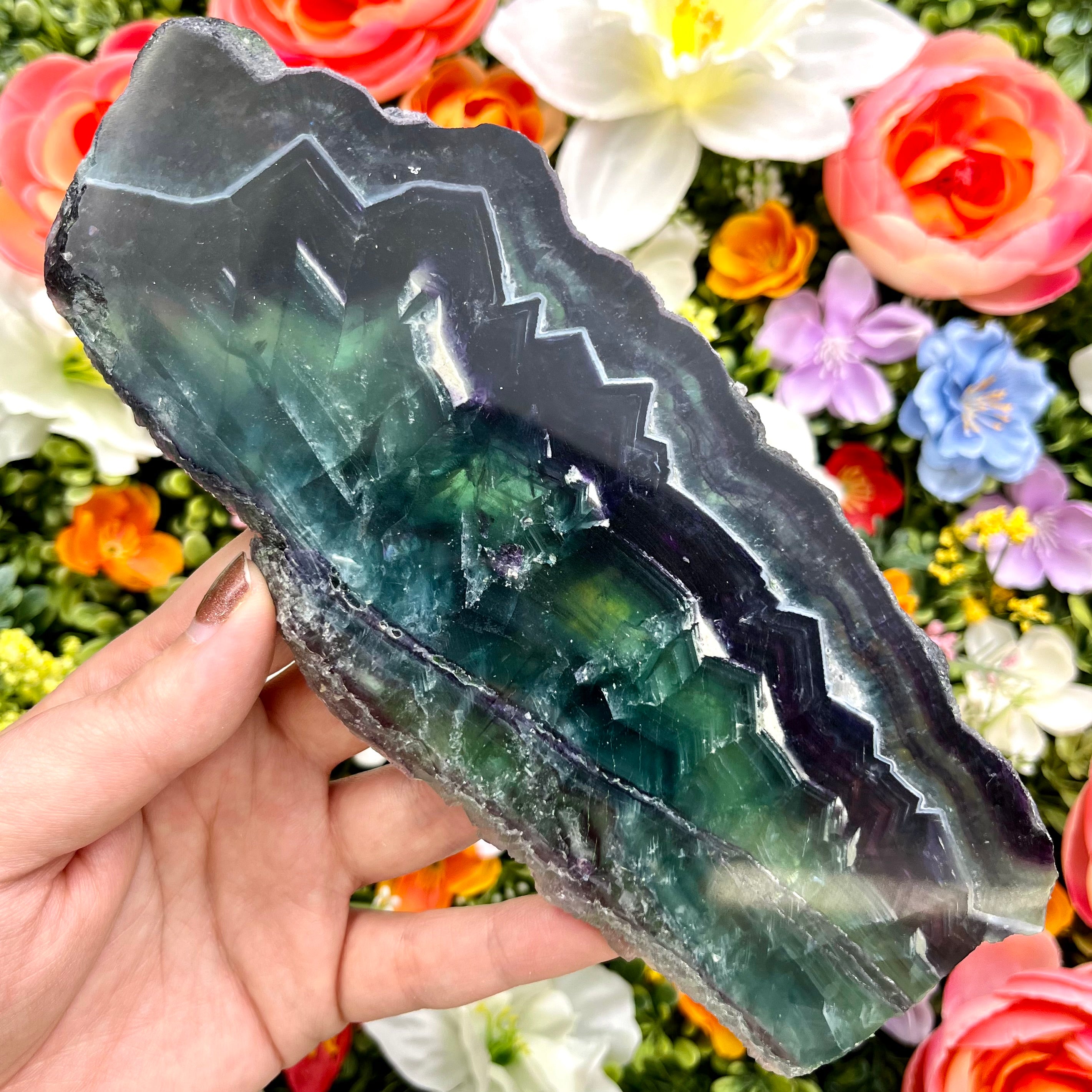 7.25 Inch Fluorite Slab T80