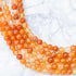 6mm Orange Multi Carnelian Bead Strand V14