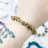 7-Inch Unakite Chip Bracelet B7