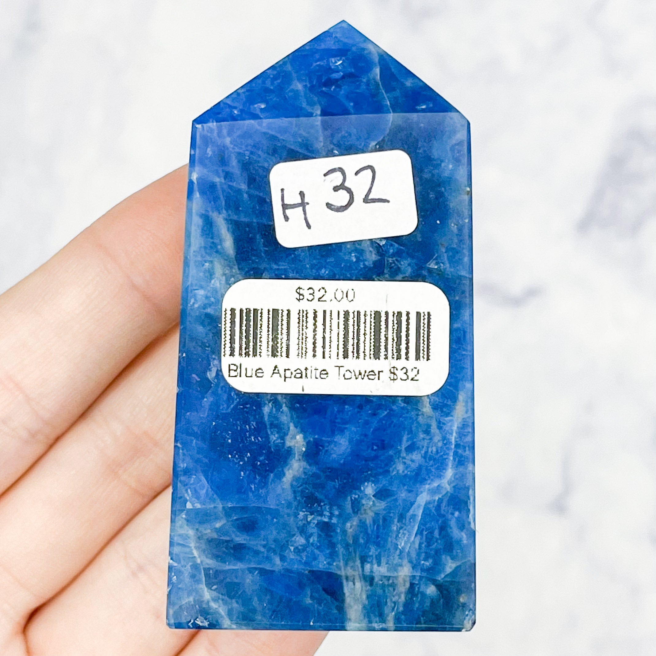 Blue Apatite 4 Sided Tower $32