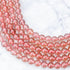 6mm Strawberry Quartz Bead Half Strand C9
